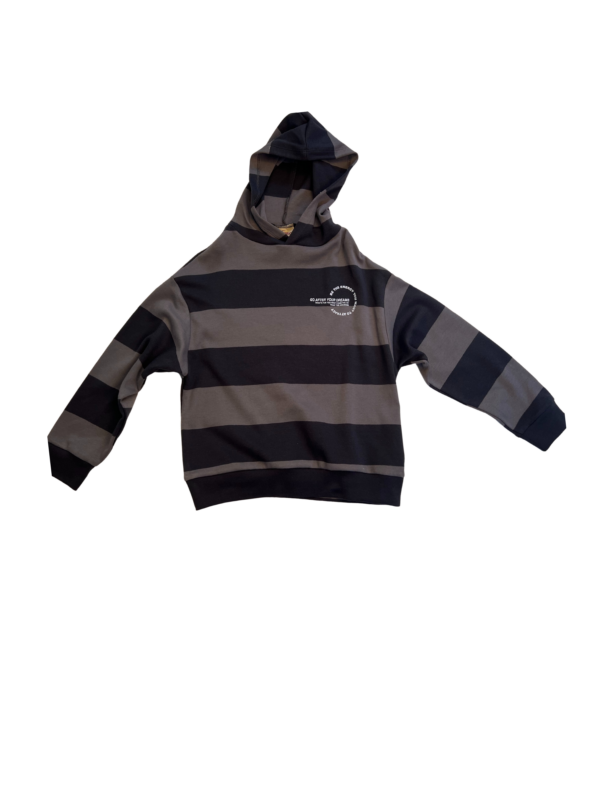 Sweat à Capuche Enfant Rayé – Style Urbain & Confort
