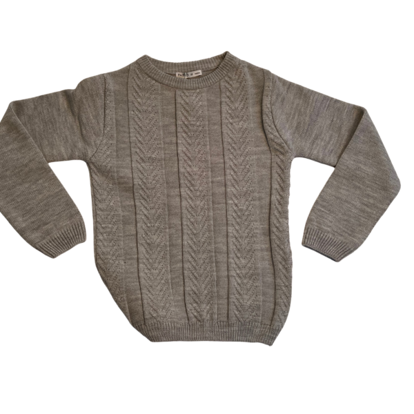 Design sans titre (19) Pull Enfant Torsadé – Maille Classique