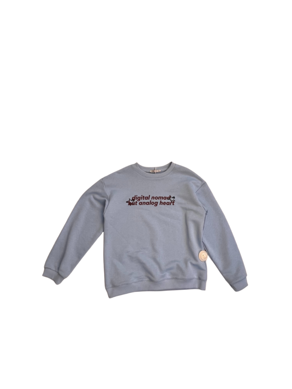 Sweat Enfant Analog Heart (Bleu pastel)