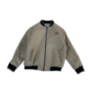 Blouson Bomber Style Varsity – Camel & Contrastes Noir