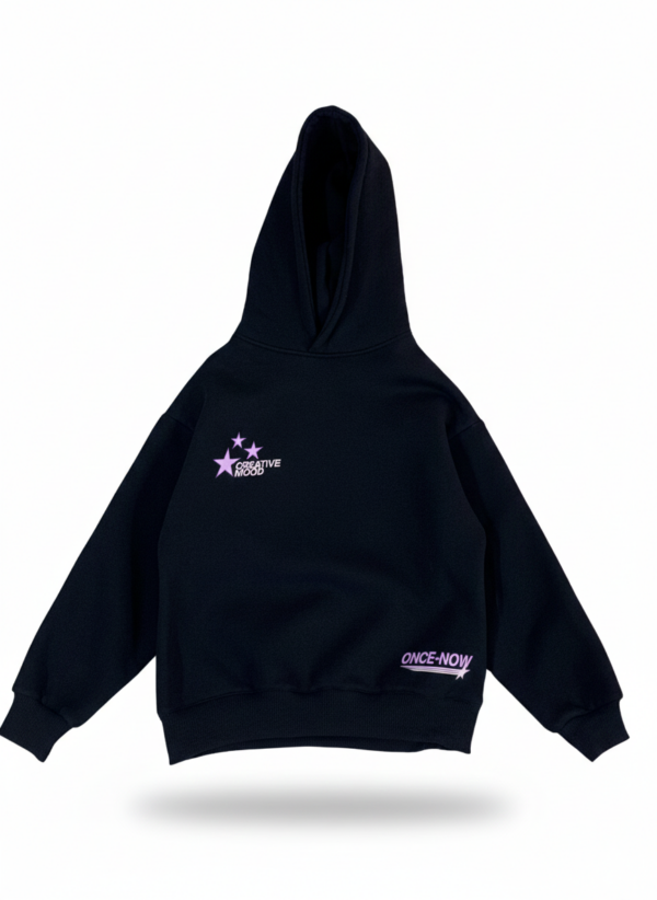 Hoodie Enfant Noir à Capuche –  Once•Now