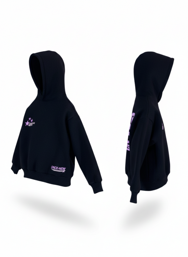 Hoodie Enfant Noir à Capuche –  Once•Now