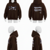 Hoodie Oversize Marron "Multi-Logo" Streetwear