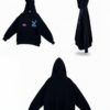 Hoodie Oversize black "Multi-Logo" Streetwear