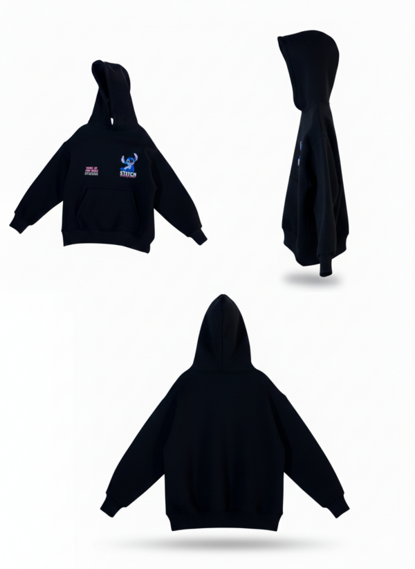 Hoodie Oversize black "Multi-Logo" Streetwear