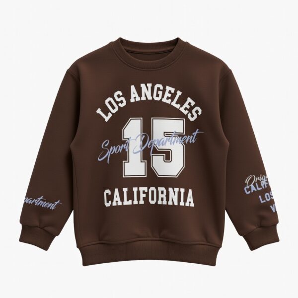 Sweatshirt Enfant Oversize Los Angeles 15 – Marron Chocolat