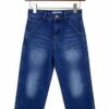 Pantalon Jean Enfant Large Bleu – Coupe Oversize 7/8