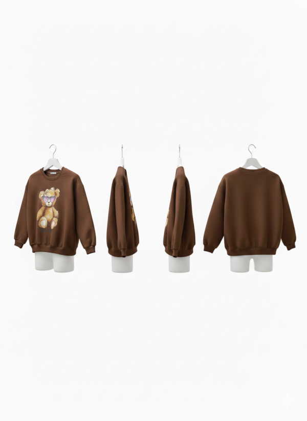 Sweat-shirt Enfant "Teddy Glam" – Marron Chocolat